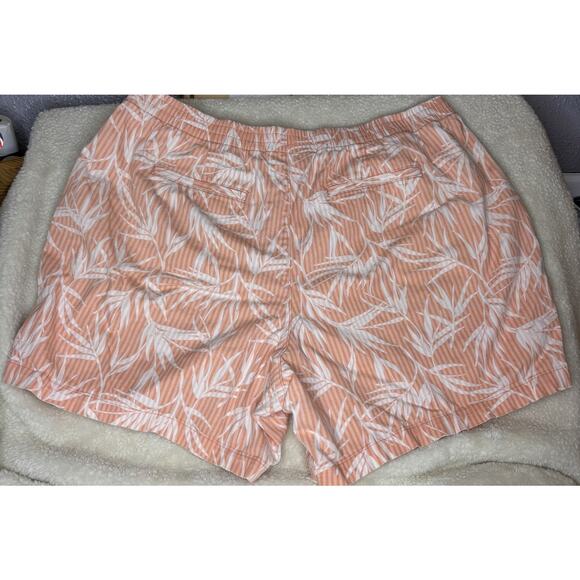 Lands‎ End Womens Plus Mid Rise White Pull On Shorts w/Palm Print SIZE 18W - Picture 2 of 6